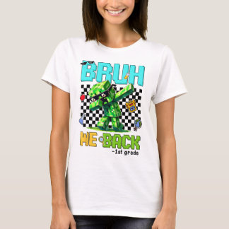 Bruh We Ck 4th Grade Ck To School Gamer Dabbing Bo T-Shirt