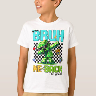 Bruh We Ck 4th Grade Ck To School Gamer Dabbing Bo T-Shirt