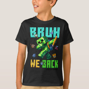Bruh We Ck 5th Grade Ck To School Gamer Dabbing Bo T-Shirt