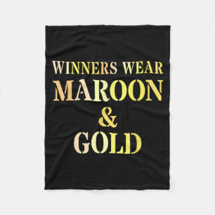Bruh winners wear maroon gold team summer camp fleece blanket