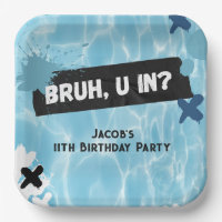 Bruh You In Pool Party Teen Boy Birthday