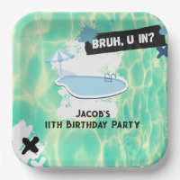 Bruh You In Pool Party Teen Boy Birthday