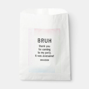 BRUH YOU IN Teen Boy Birthday Video Game Sleepover Favour Bags