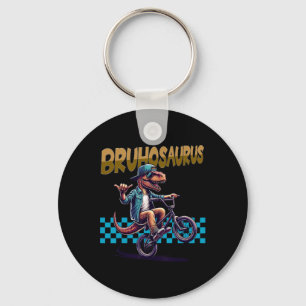 Bruhosaurus T-rex Dinosaur Riding Bmx Bike - Boys  Key Ring