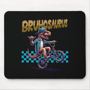 Bruhosaurus T-rex Dinosaur Riding Bmx Bike - Boys  Mouse Mat