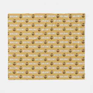 Bruin Mascot   Brown & Gold - School College Team Fleece Blanket
