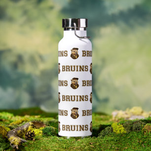 Bruin Mascot   Brown & Gold-School College Team Water Bottle