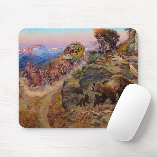 Bruin Not Bunny Turned the Leaders,1924 by Russell Mouse Mat (With Mouse)