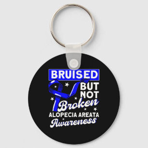 Bruised But Not Broken Support Alopecia Awareness  Key Ring