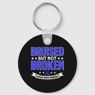 Bruised But Not Broken Support Alopecia Awareness  Key Ring
