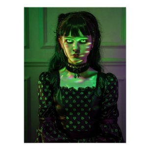 "Bruised By Light" Goth Girl Poster Wall Art