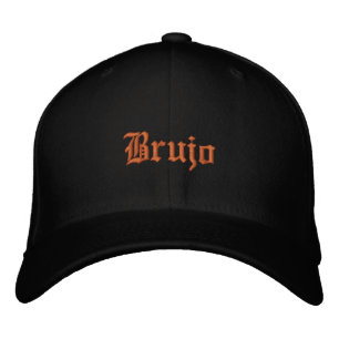 Brujo Warlock Personalise Name on Back of Black Embroidered Hat