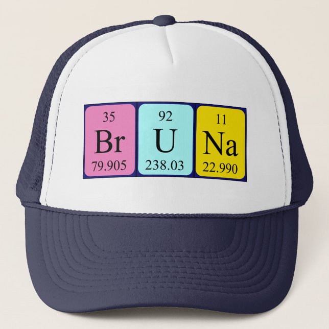 Bruna periodic table name hat (Front)