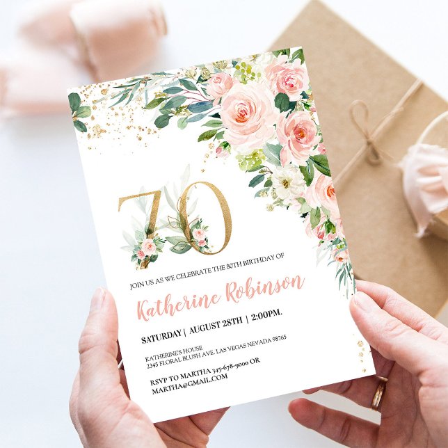 Brunch 70th birthday Invitation (Creator Uploaded)