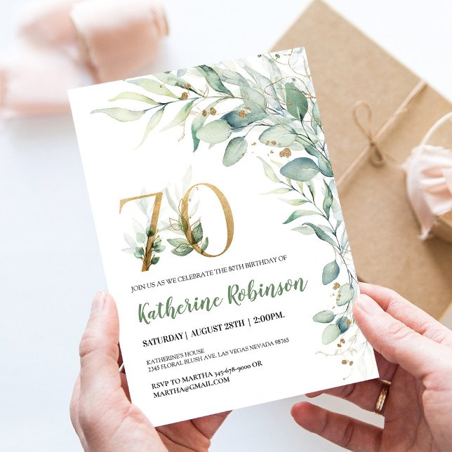 Brunch 70th birthday Invitation (Creator Uploaded)