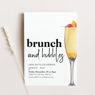 Brunch and Bubbles Party Invitation Template