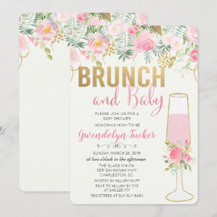 Brunch and Bubbly Baby Shower Invitation
