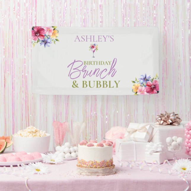 Brunch and Bubbly Birthday Banner (Party)
