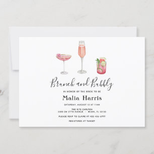Brunch and Bubbly Bridal Shower invitation