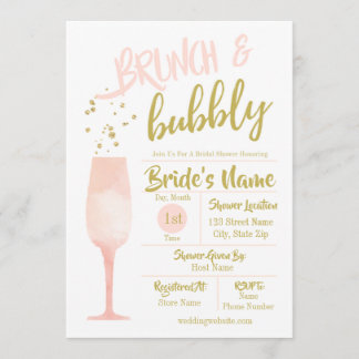 Brunch and Bubbly Bridal Shower Invitation