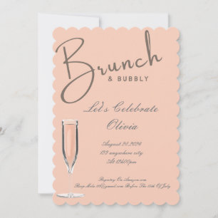 BRUNCH AND BUBBLY BRIDAL SHOWER INVITATION