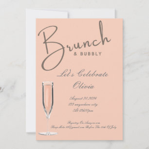 BRUNCH AND BUBBLY BRIDAL SHOWER INVITATION
