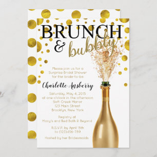 Brunch and Bubbly Bridal Shower Invitation