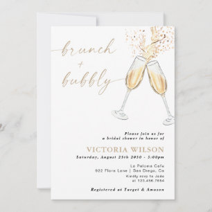 Brunch and Bubbly Bridal Shower Invitation
