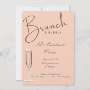 BRUNCH AND BUBBLY BRIDAL SHOWER INVITATION