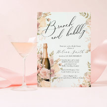 Brunch and Bubbly Bridal Shower Invitation