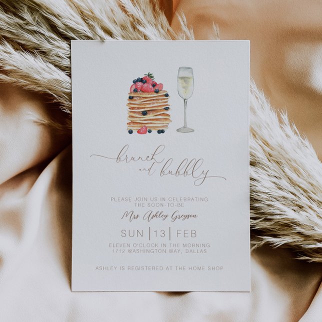 Brunch and Bubbly Bridal Shower Invitation (Creator Uploaded)