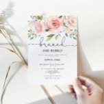 Brunch and bubbly bridal shower invitation<br><div class="desc">Elegant Blush pink floral Brunch and Bubbly bridal shower invite. 
Matching items available.</div>