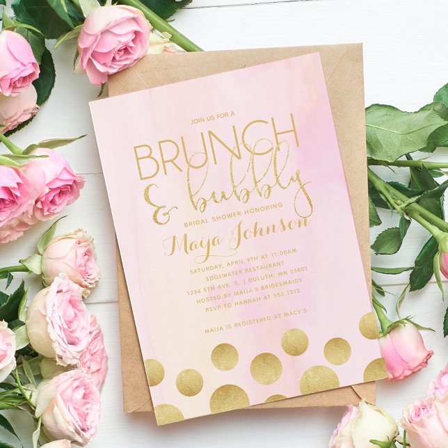 Brunch and Bubbly Bridal Shower Invitation (Creator Uploaded)