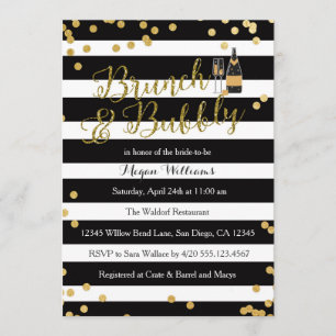 Brunch and Bubbly Bridal Shower Invitation