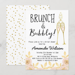 Brunch And Bubbly Bridal Shower Invitation