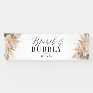 brunch and bubbly Bridal shower pampas grass Banner