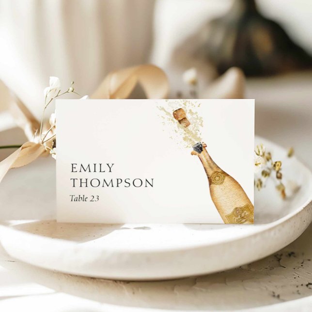 Brunch and Bubbly Bridal Shower Place Cards (Brunch and Bubbly Bridal Shower Escort Card)