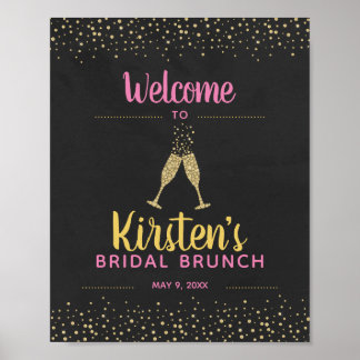 Brunch and Bubbly Bridal Shower Welcome Poster