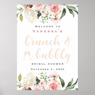Brunch and Bubbly Bridal Shower Welcome Sign