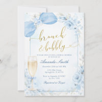 Brunch and Bubbly Champagne Blue Bridal Shower