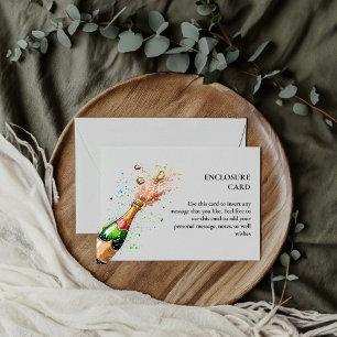 Brunch And Bubbly Champagne bridal Shower  Enclosure Card