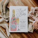 Brunch and Bubbly Champagne Bridal Shower Invitati Invitation<br><div class="desc">Bubbly and Brunch Bridal Shower Invitation. Most text is editable. Click Personalise to edit. Matching items in our store Cava Party Design.</div>