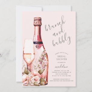 Brunch and Bubbly Champagne Bridal Shower Invitation
