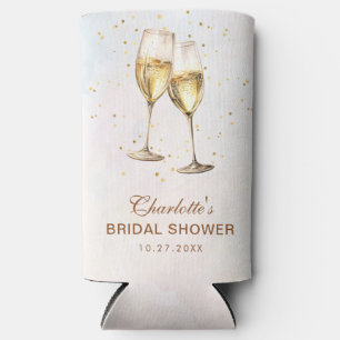 Brunch and Bubbly Champagne Bridal Shower Seltzer Can Cooler