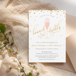 Brunch and Bubbly Engagement Party Invitation
