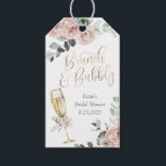 Brunch and Bubbly Floral Bridal Shower Gift Tags<br><div class="desc">Personalise with your information or click "Click to customise further" to edit font styles,  size and colours.</div>
