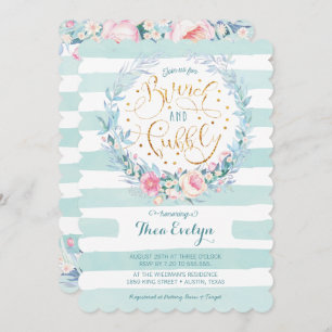 Brunch and Bubbly Floral Bridal Shower Invitation