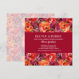 Brunch and Bubbly Floral Bridal Shower Invitation