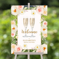 Brunch and Bubbly Floral Bridal Shower Welcome