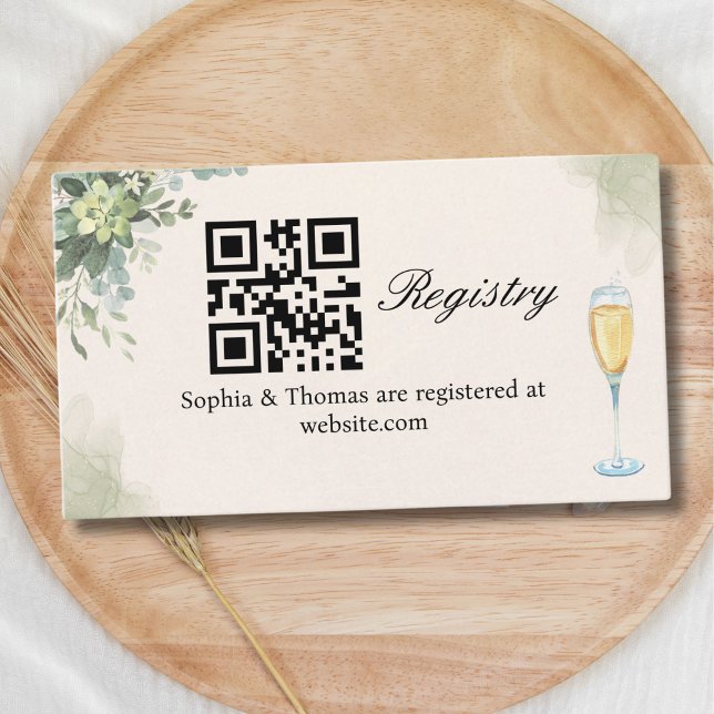 Brunch and Bubbly Glass of Champange Bridal Shower Enclosure Card (Creator Uploaded)